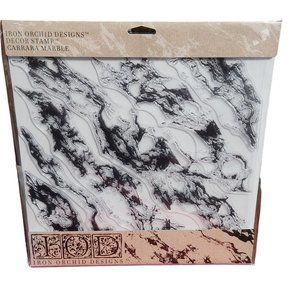 IOD-IRON ORCHID DESIGNS "CARRARA MARBLE" Décor Stamp Food Safe Material